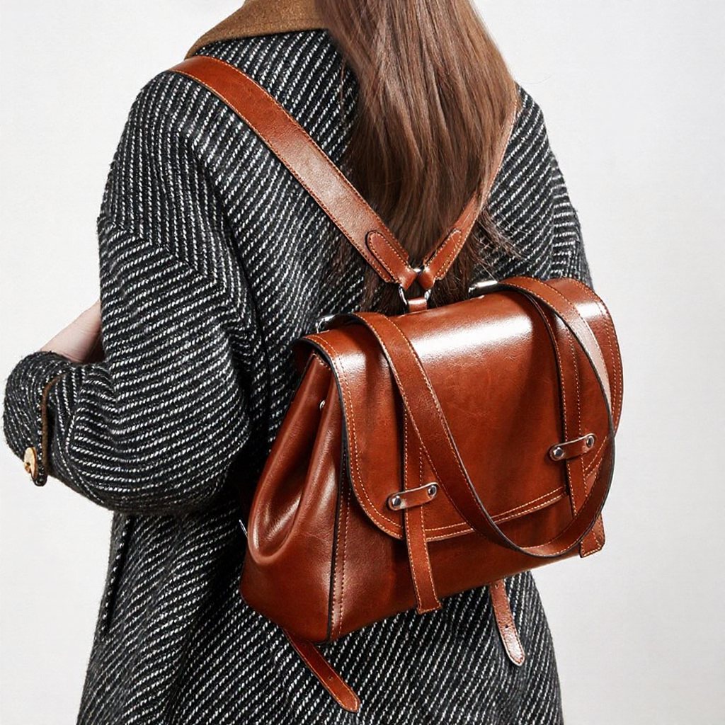 Grand Sac à Dos  en Cuir
